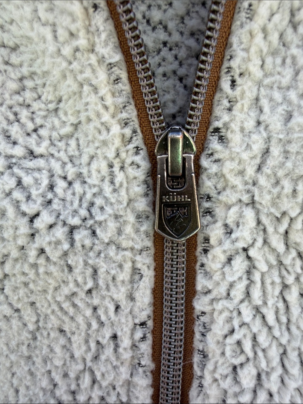 Kuhl Colorblock Teddy Jacket in Gray, Cream & Tan - Picture 4 of 15